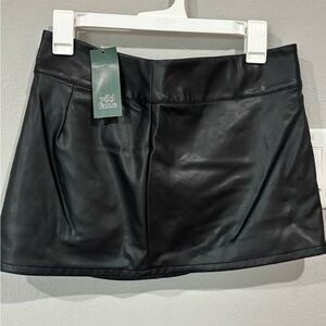 wild fable Black Faux Leather Mini Skirt